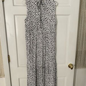 Gibson Look black and white sleeveless maxi